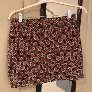 Patterned Mini Skirt